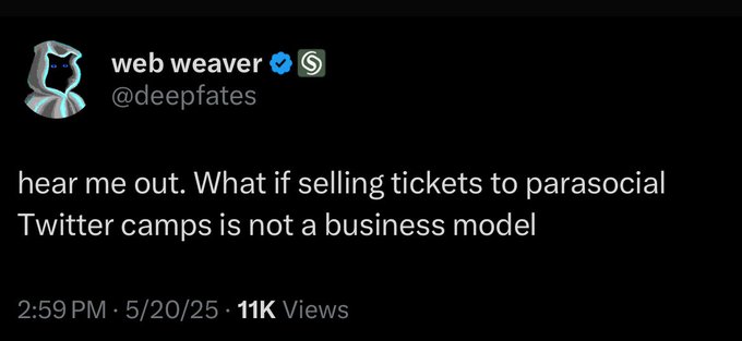 deepfates tweet about unprofitable twitter camps
